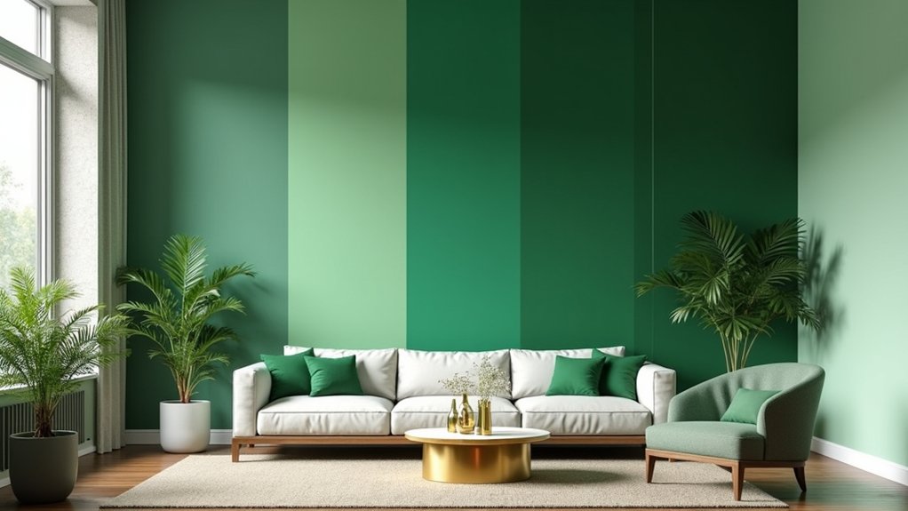 bold green living room ideas