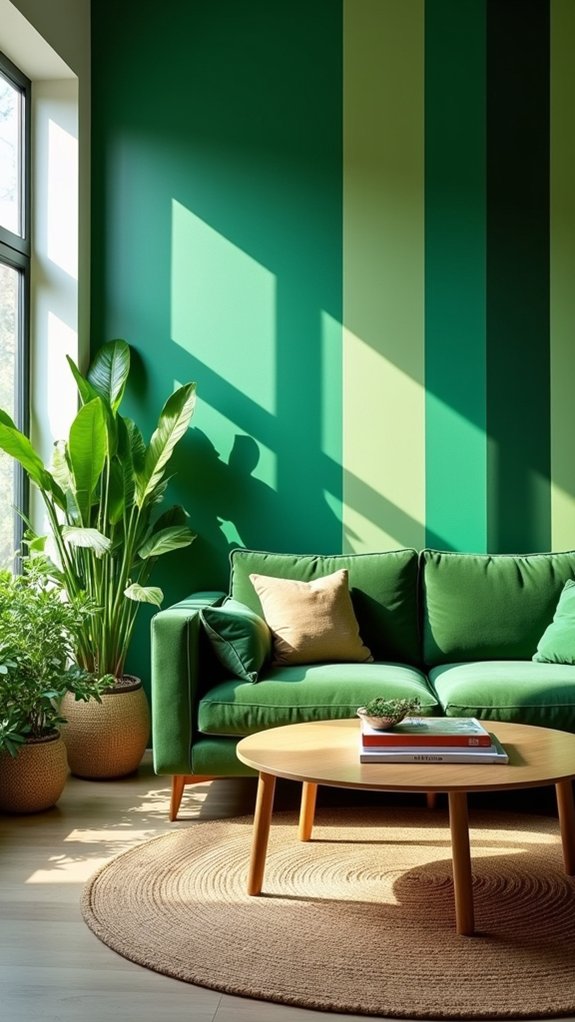 bold green stripe designs