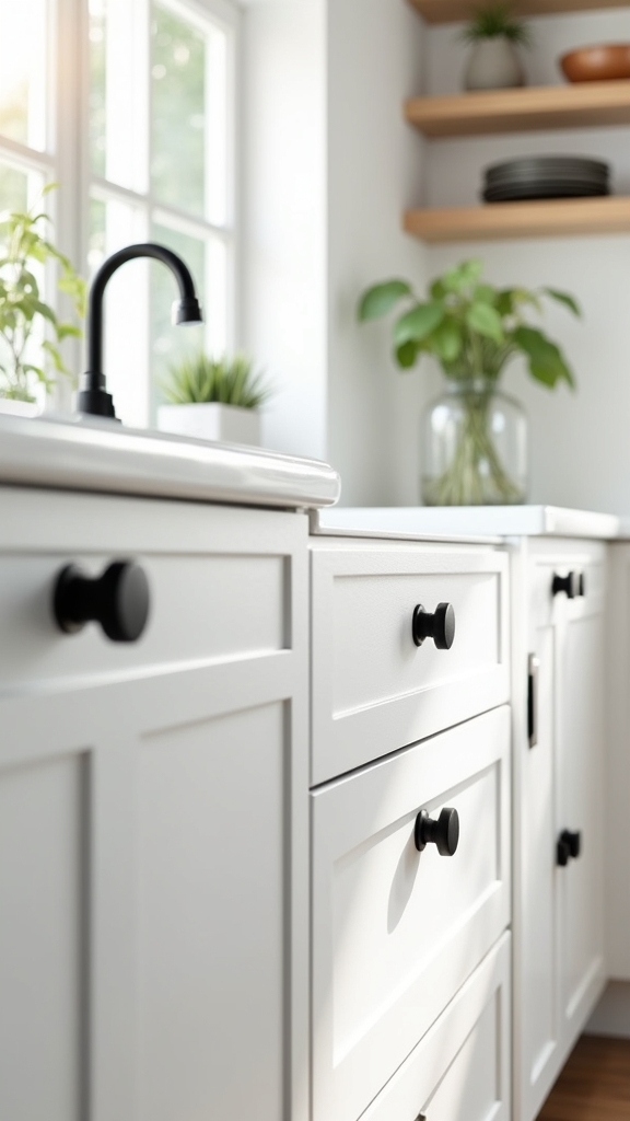 bold hardware enhances contrast