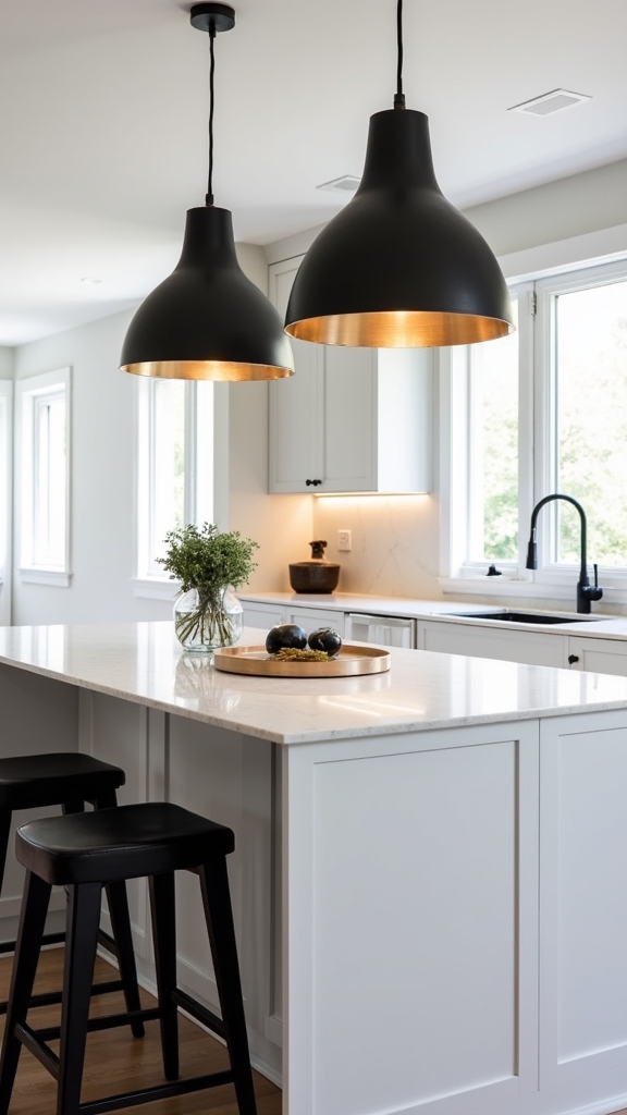 bold lighting enhances kitchens