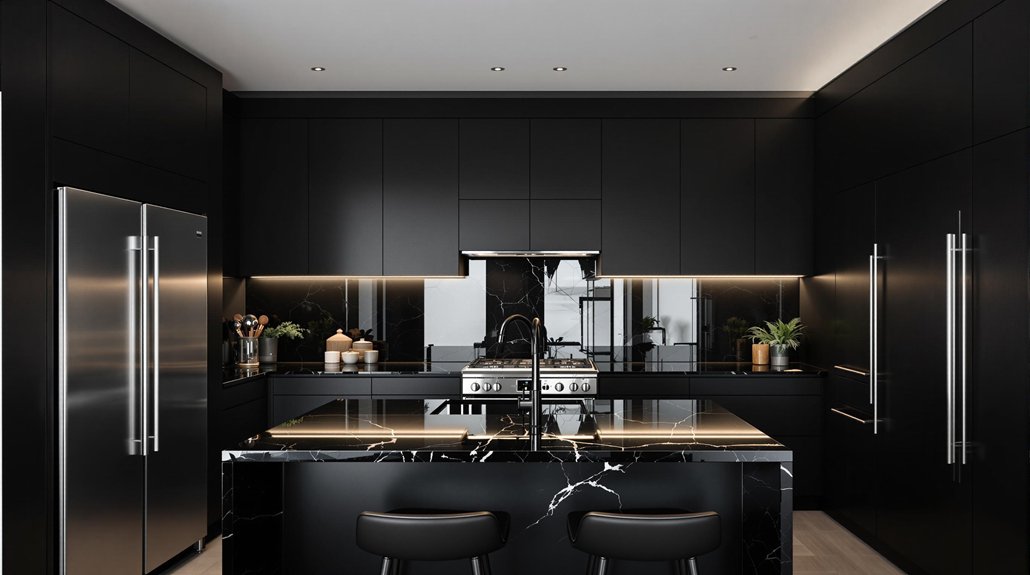 bold modern black kitchens