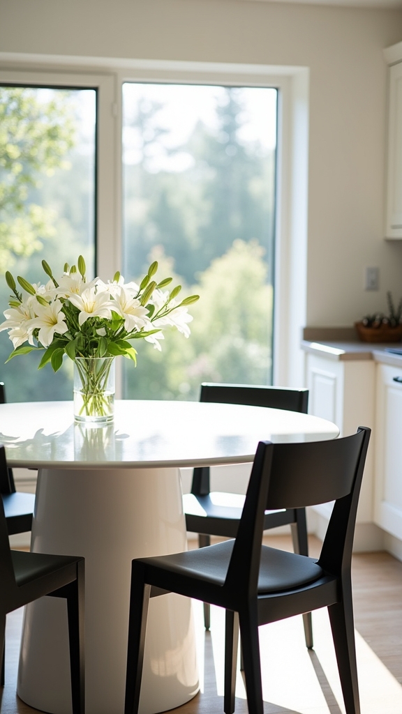 bold monochrome dining statement