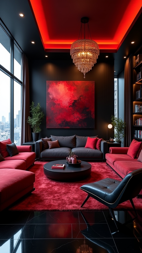 bold red contemporary elegance