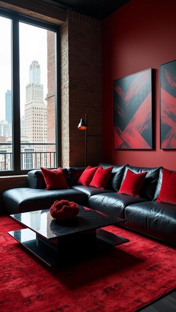 bold red sleek black