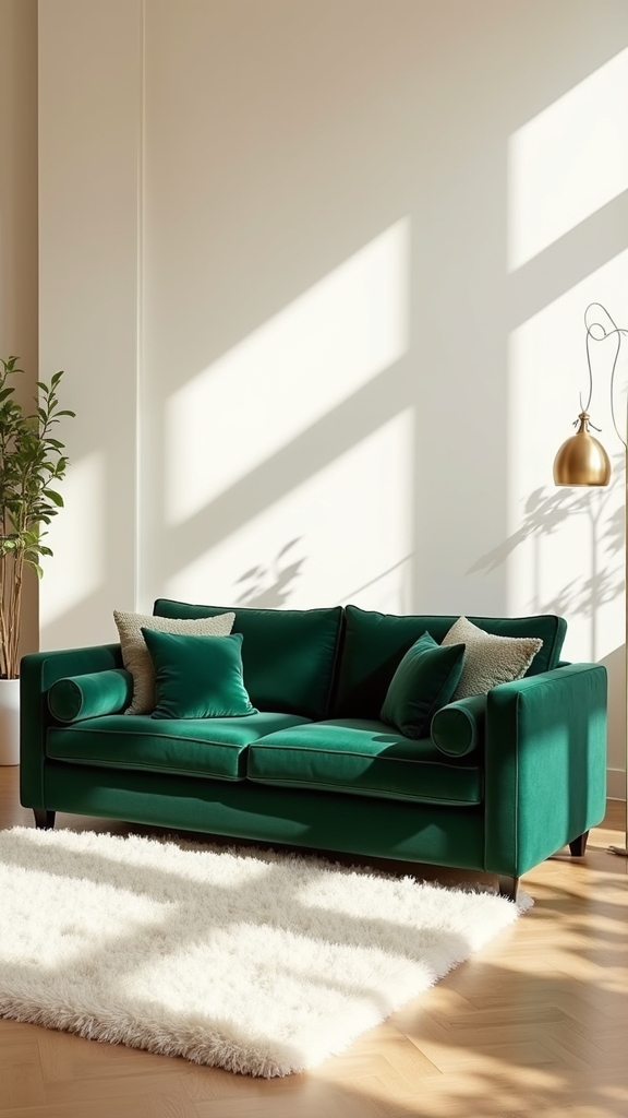 bold sofa cream walls