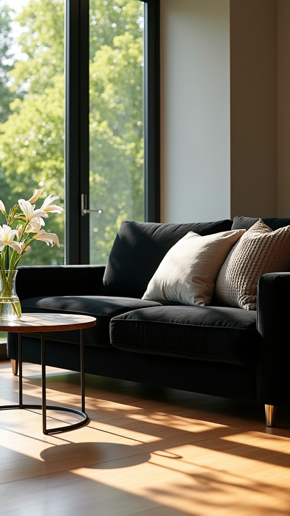 bold sofa expansive windows