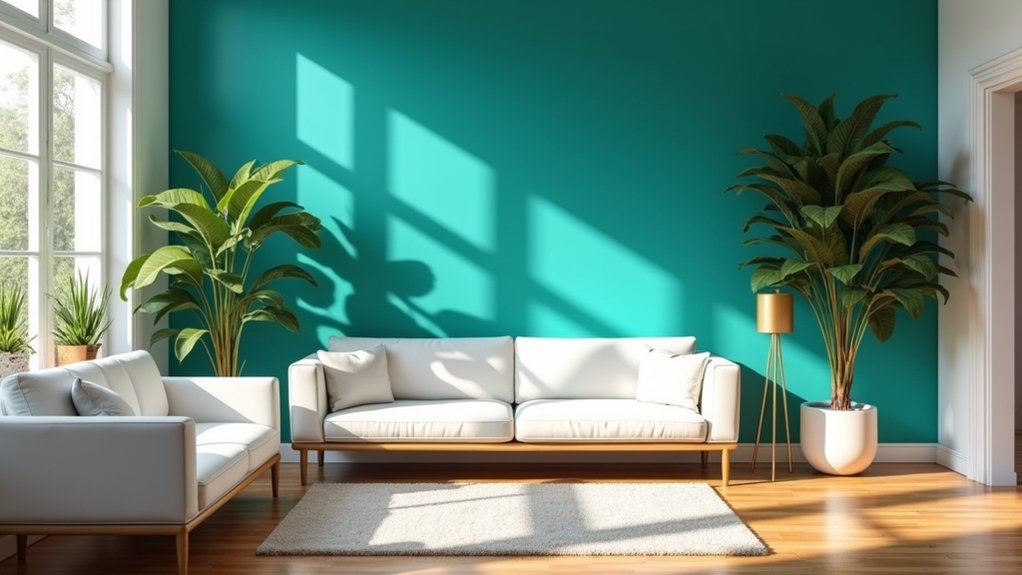 bold teal wall inspirations