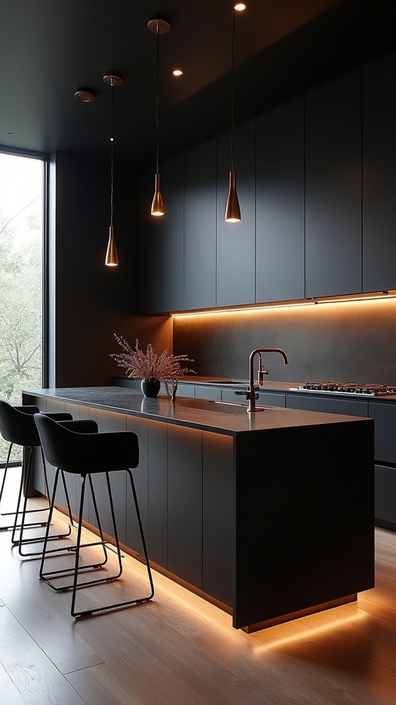 brass and copper accents