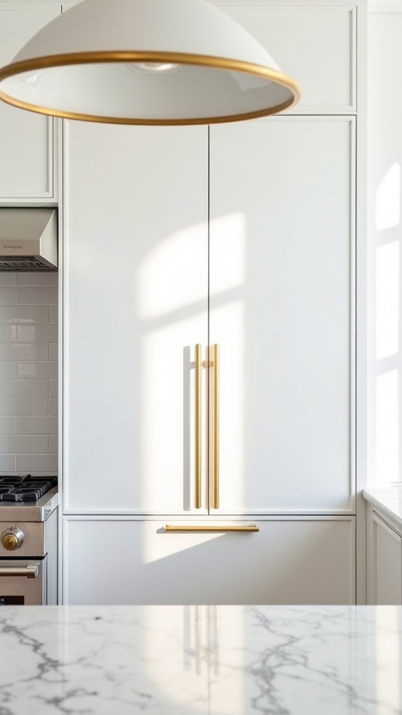 brass and gold accents