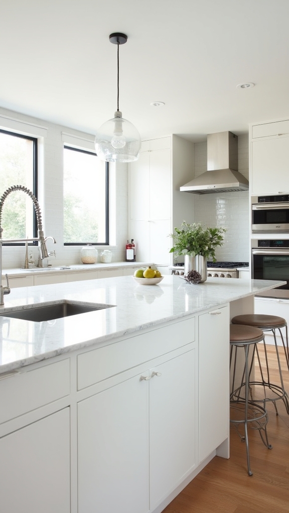 bright airy contemporary kitchens