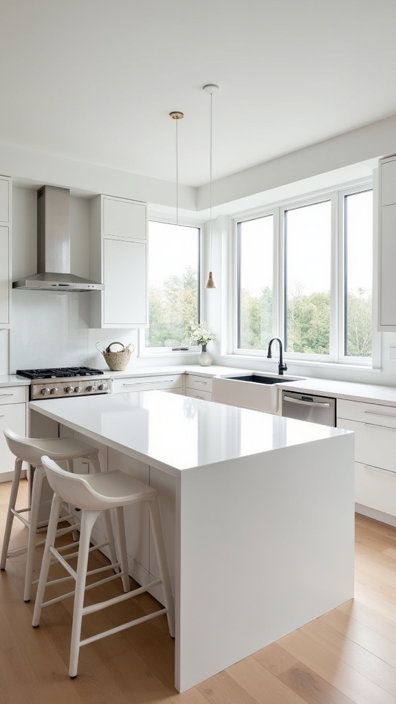 bright airy open kitchen