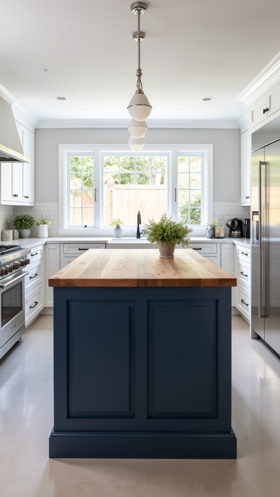 butcher block enhances kitchen warmth