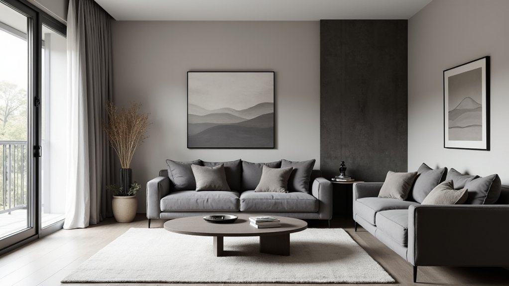 calm grey living room ideas