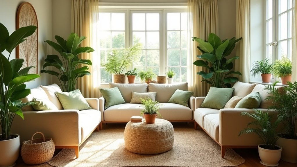 calm organic living room designs