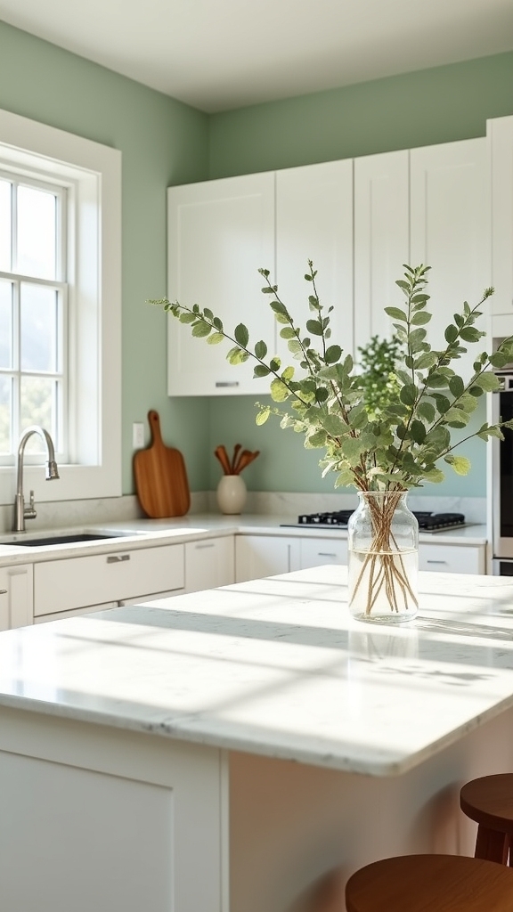 calming nature inspired kitchen tones