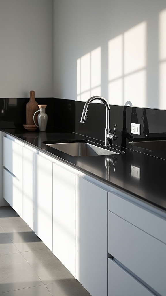 charcoal shades enhance kitchen design