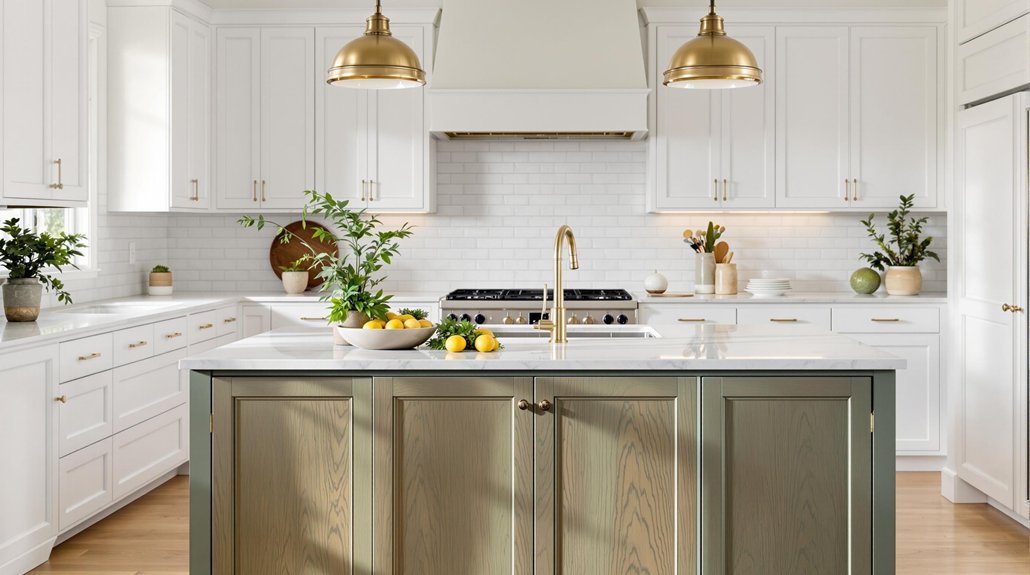 charming colorful kitchen islands