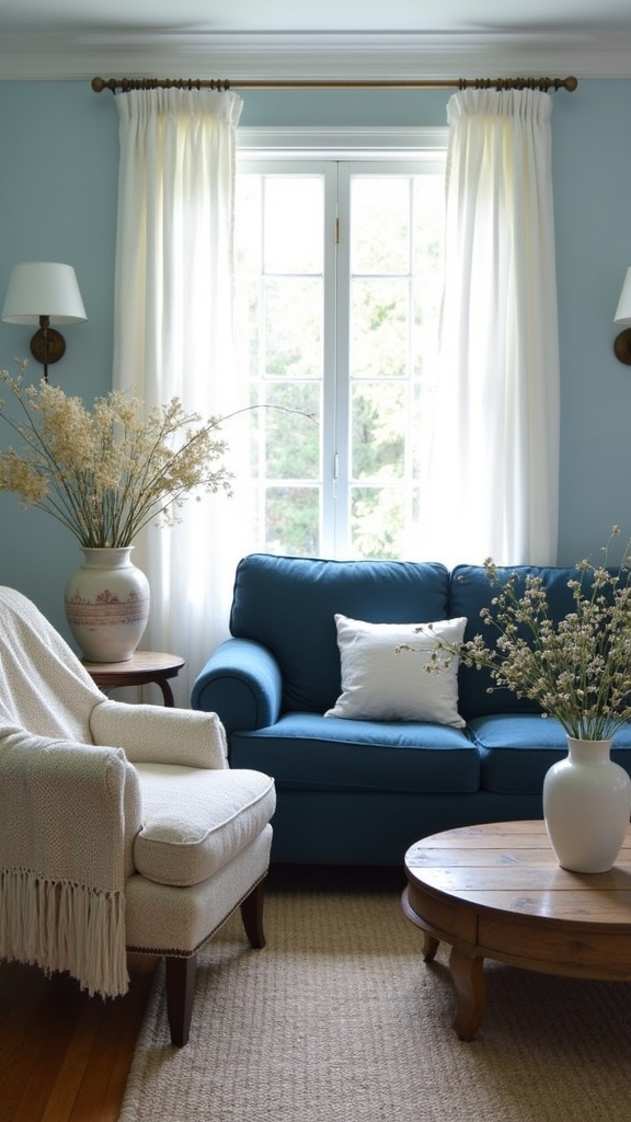 cheerful country blue ambiance