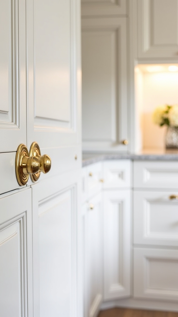 chic white gold kitchen elegance