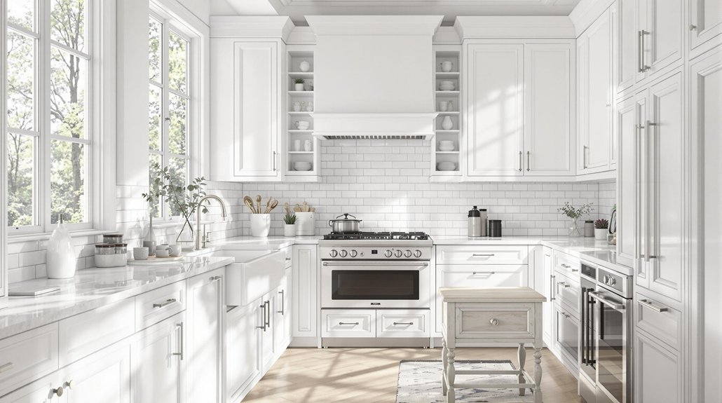classic clean white cabinets
