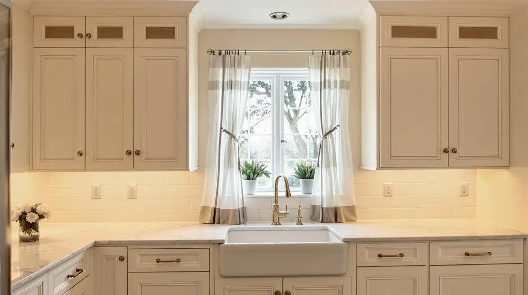 classic cozy cream cabinets