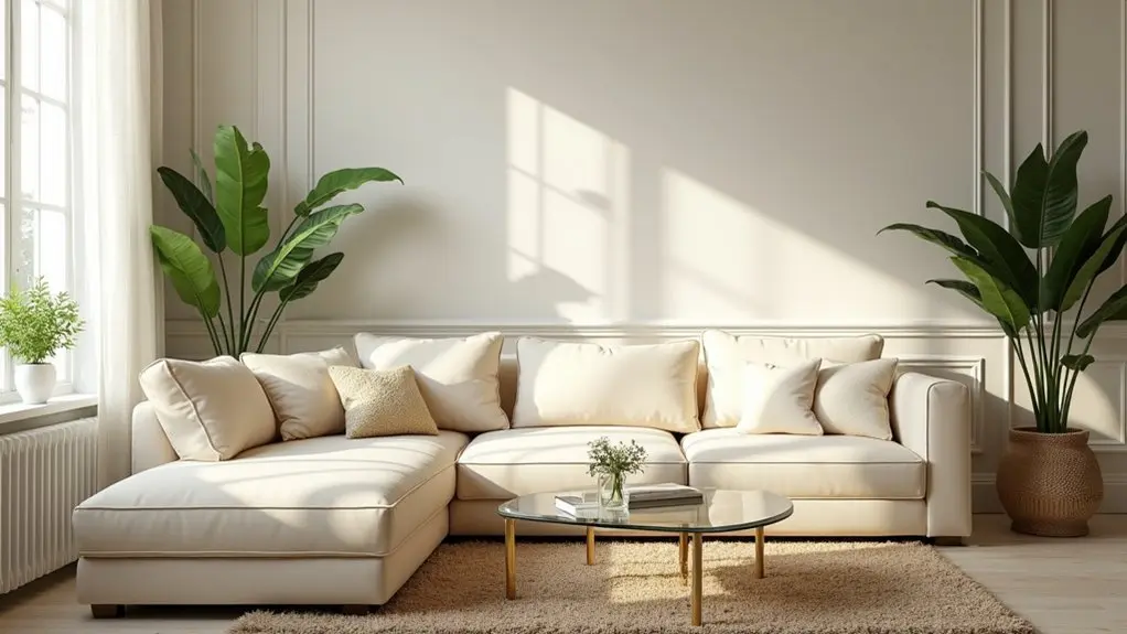 classic cream couch decor