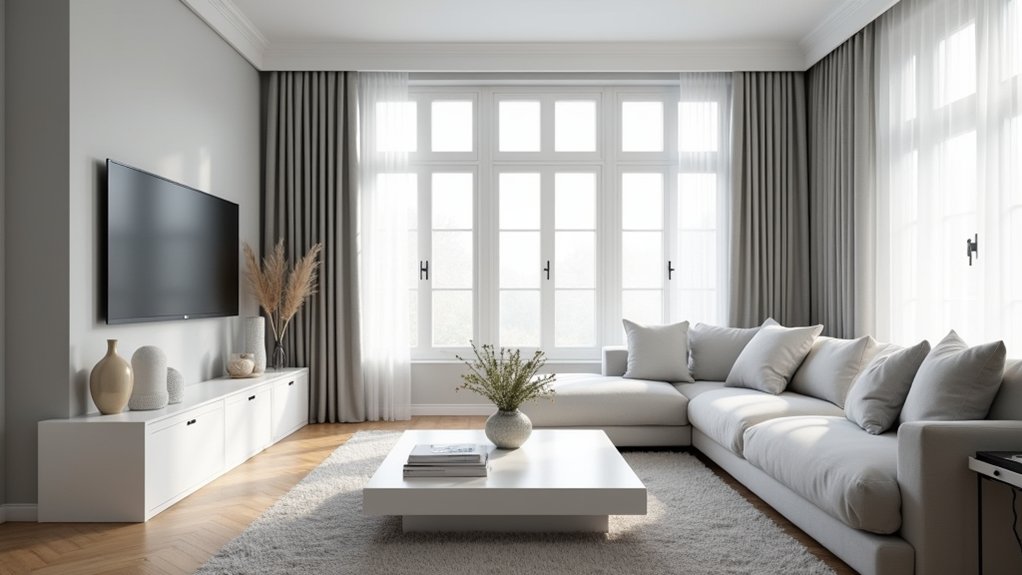 classic white and grey decor