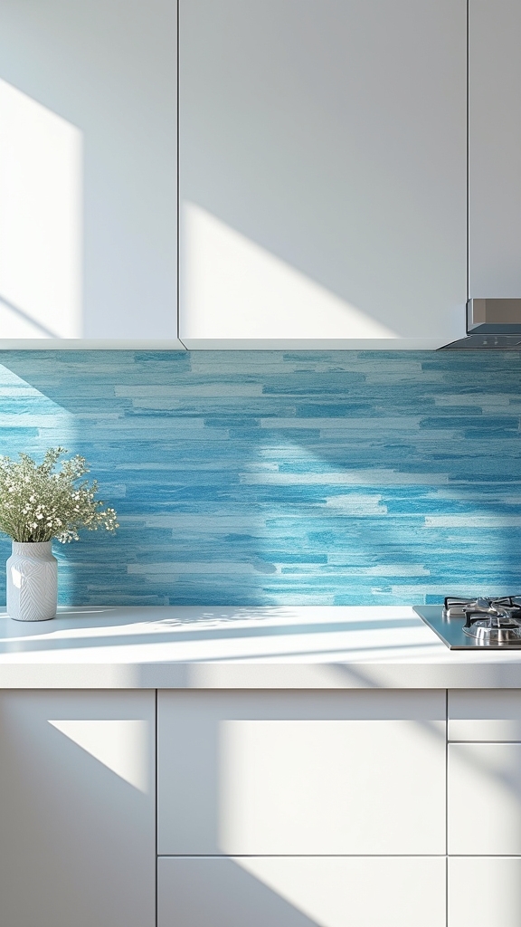 coastal blue mosaic accents