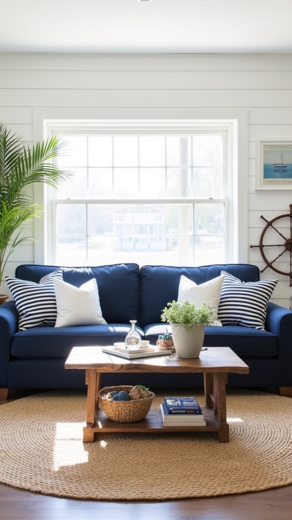 coastal elegance with stripes