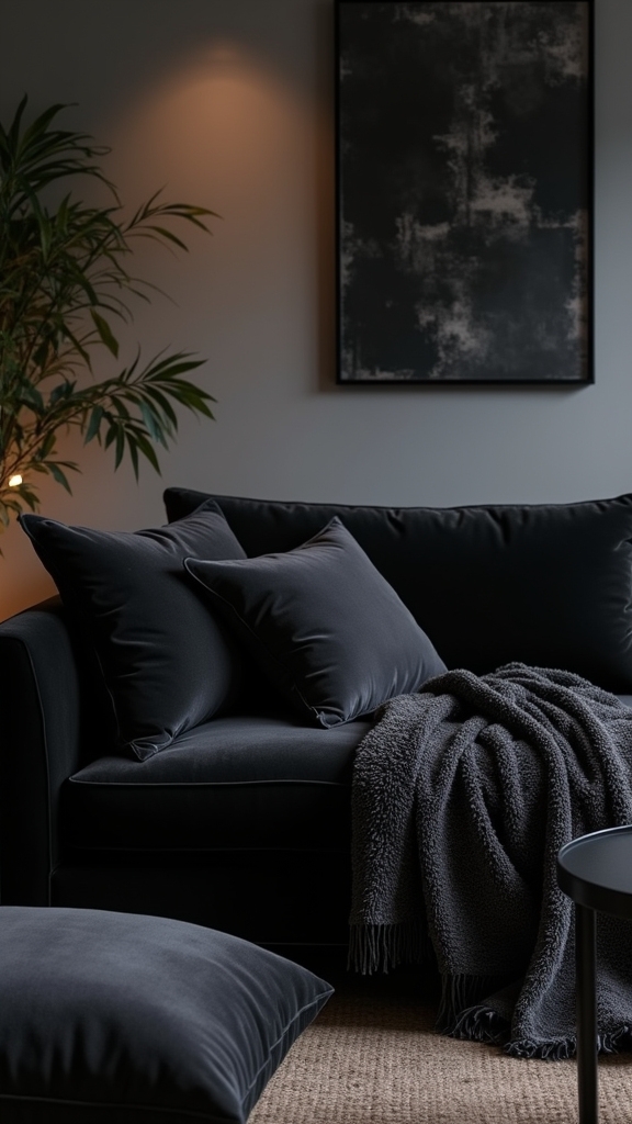 cohesive black accent decor
