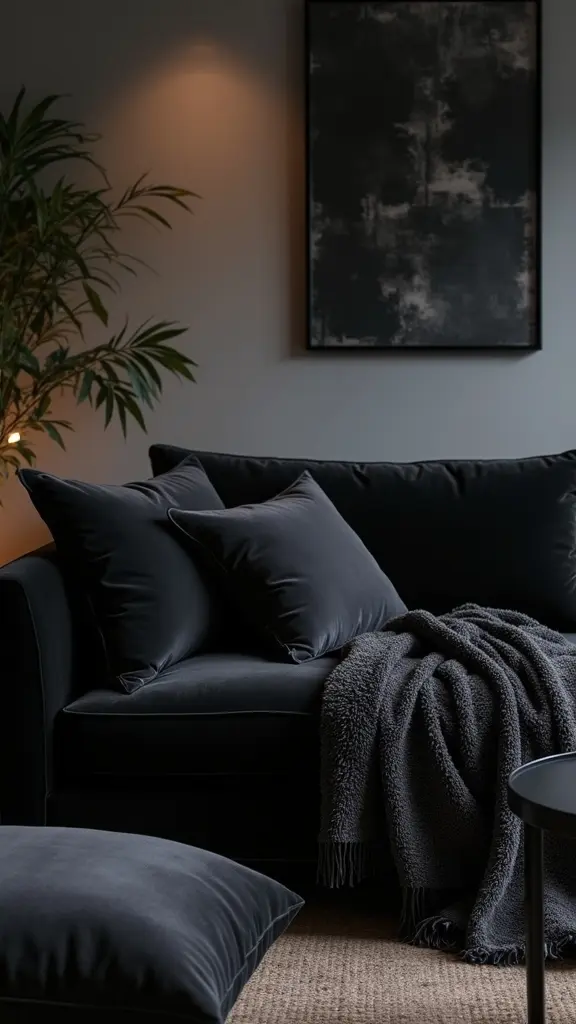 cohesive black accent decor