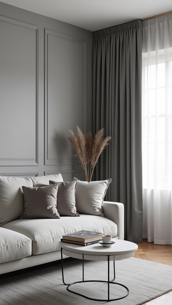 cohesive grey curtain design