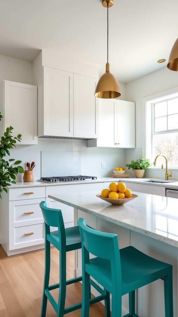 colorful accents in minimalism