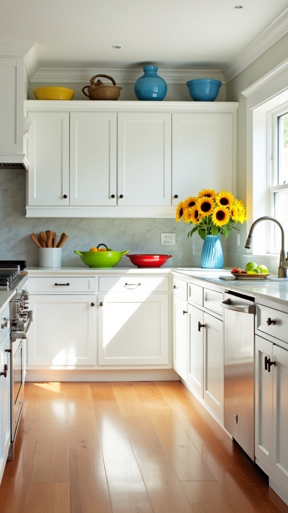 colorful accessories enhance kitchens