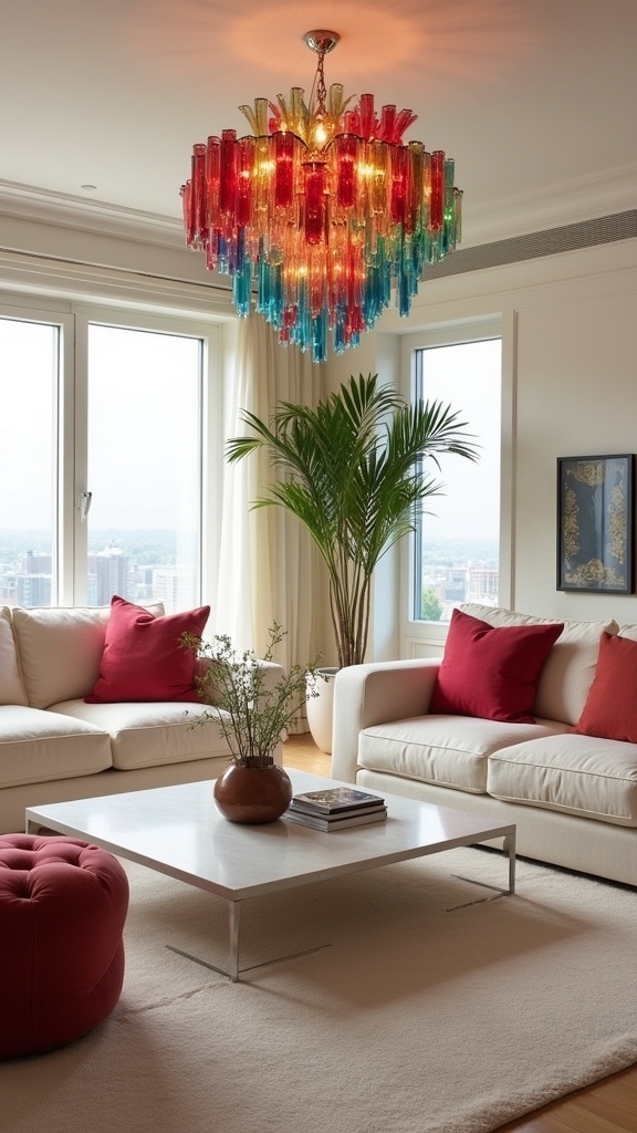 colorful lighting design accents
