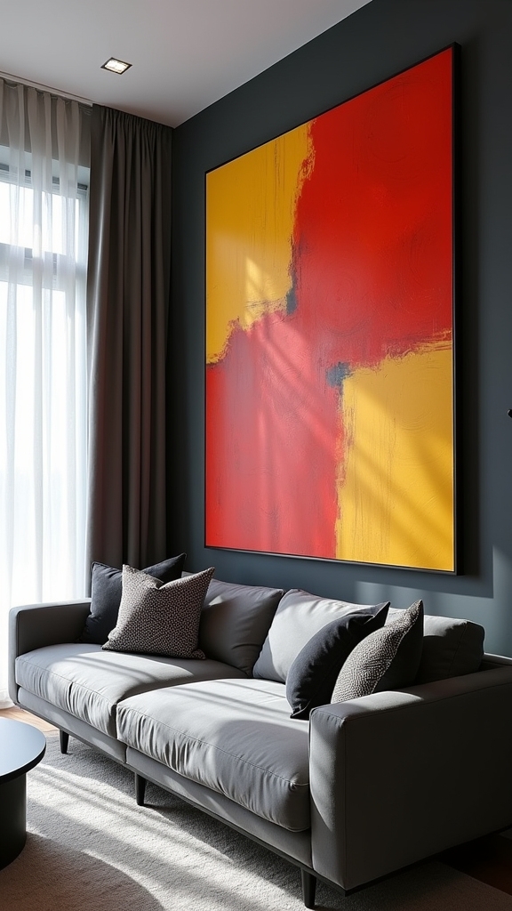 colourful artwork focal point