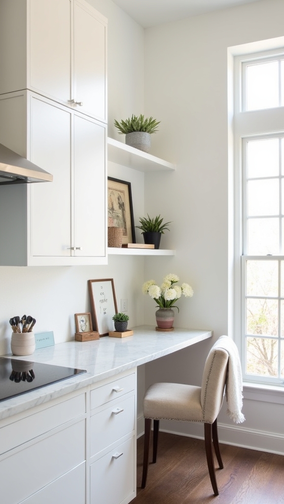 compact work nook integration