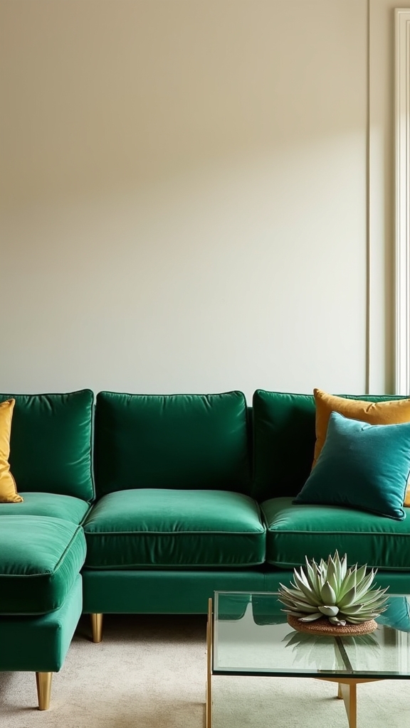 contemporary green sectional sofa