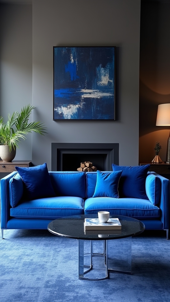 contemporary grey and blue