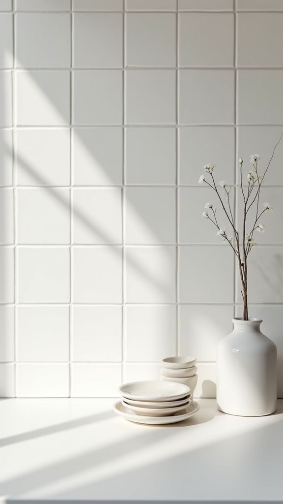contemporary minimalist kitchen tiles