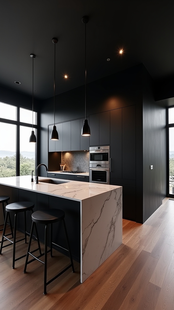 contemporary open plan kitchens