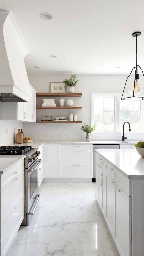 contemporary white kitchen design