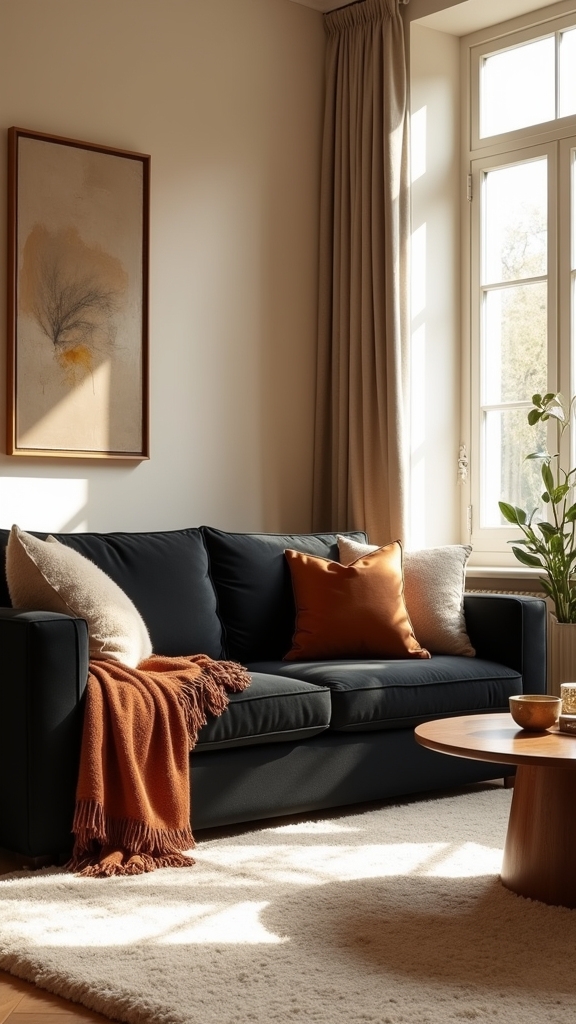 contrast with warm neutrals