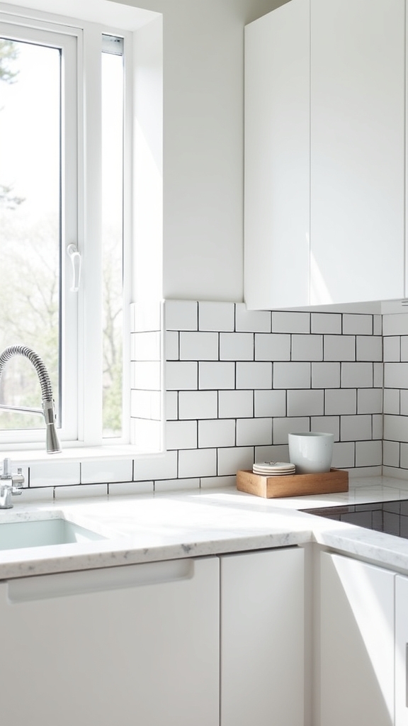 contrasting grout enhances minimalism