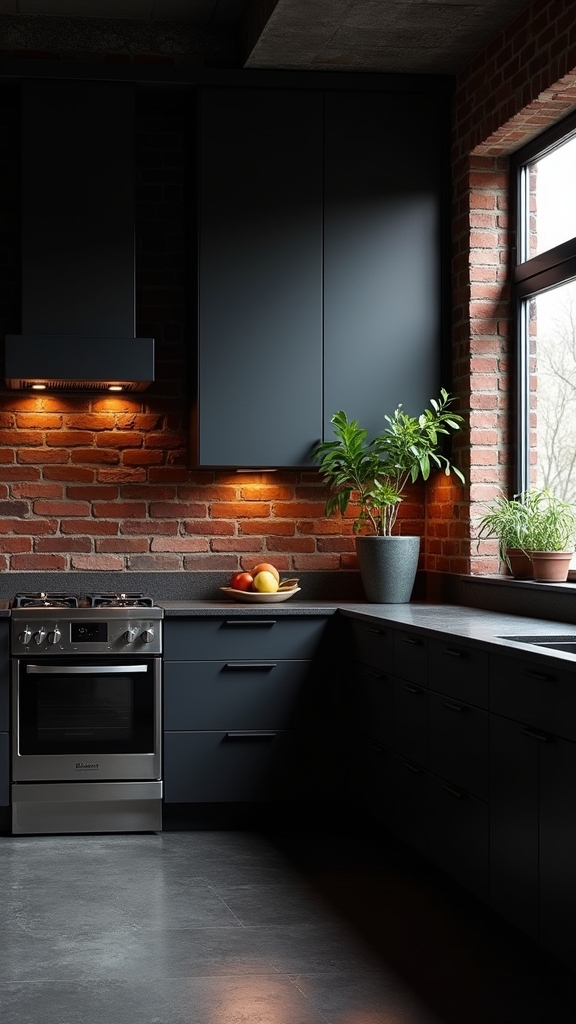 contrasting textures in kitchens