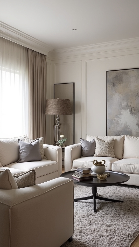 cool grey cream contrast