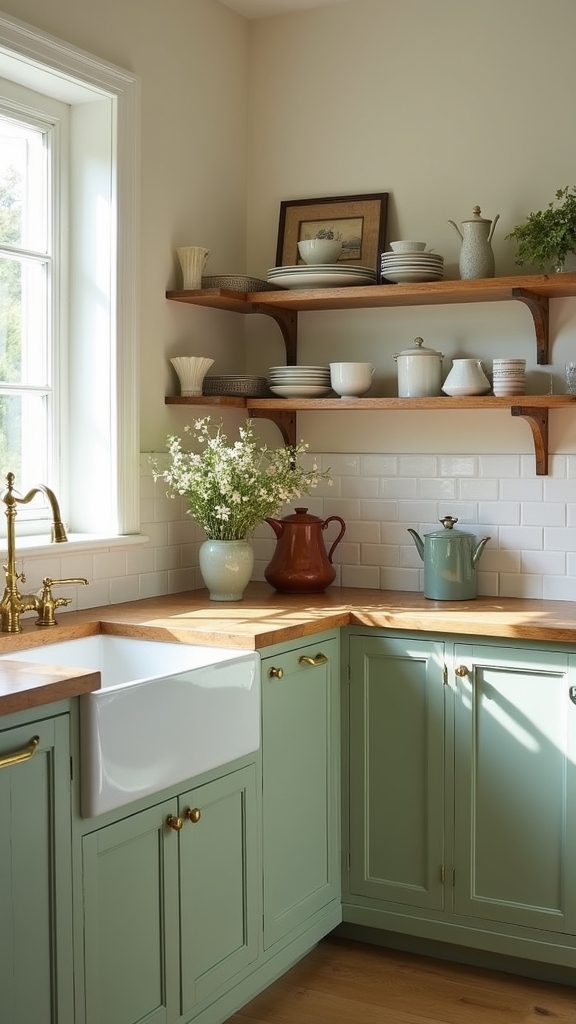 cottage aesthetic with sage