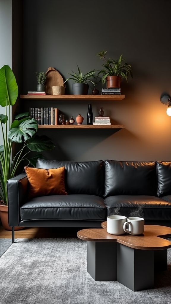 cozy black sofa hideout