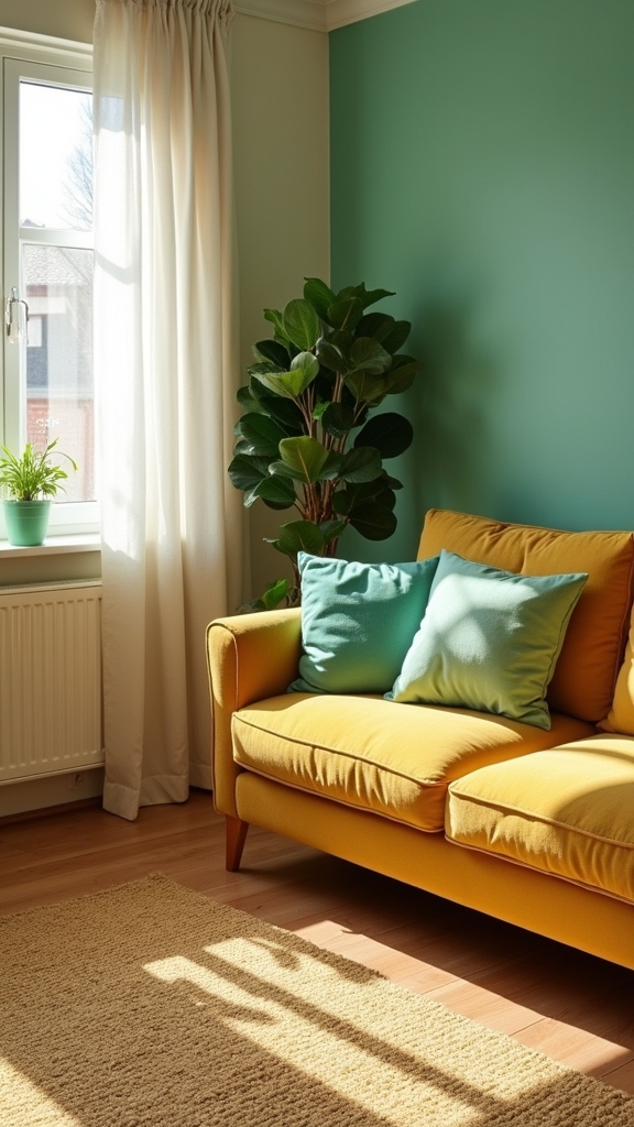 cozy earthy mint contrast