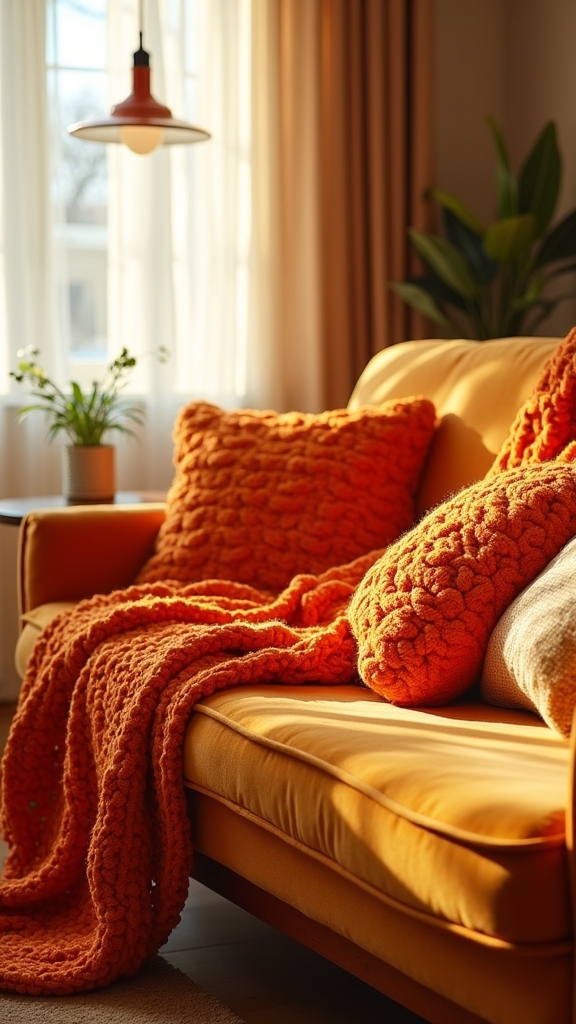 cozy earthy textures layering